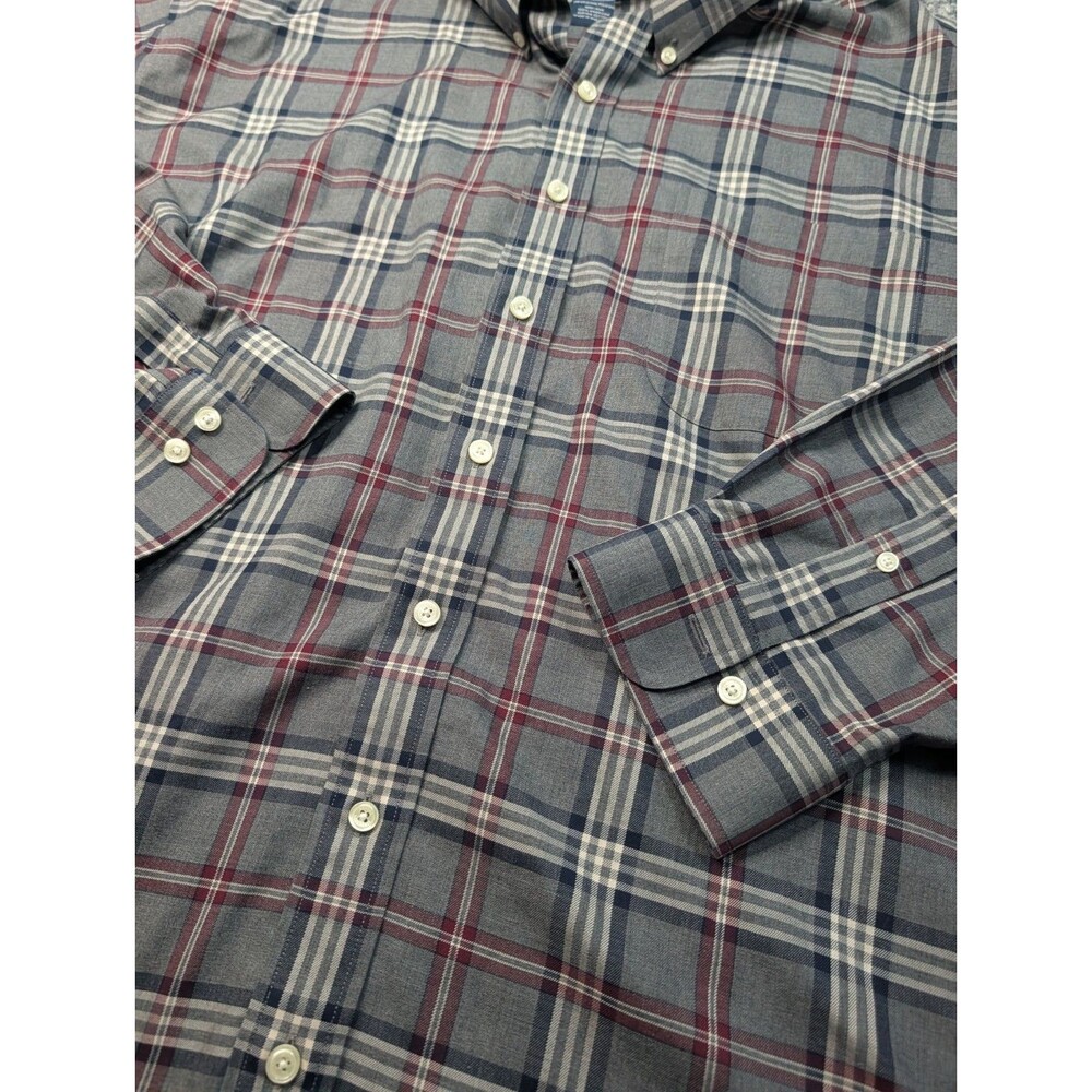 Brooks Brothers Plaid Button Down Non-Iron Men's Size 3XL Supima Cotton Shirt - Picture 4 of 7